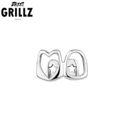 Grillz argent en forme de coeur